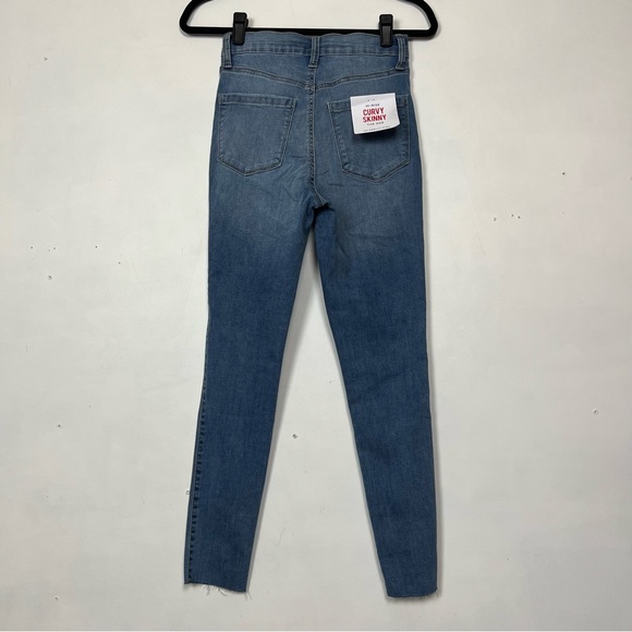 NWT Celebrity Pink Women’s Curvy Push Up Skinny Sz 3 / 26 / Raw Bottom Hem - Picture 12 of 16